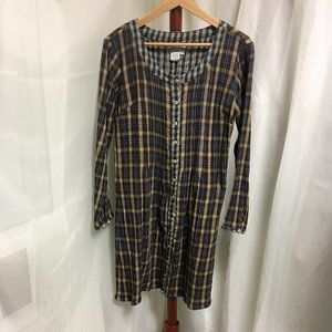 The Territory Ahead Long Sleeve Plaid Shirt Dress  Size 4